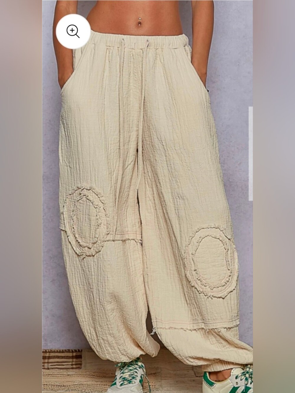 NEW!! 2 PC Set POL Studded Cream Boho Textured Two-Piece Set, Sz Large, NWT - Picture 7 of 8